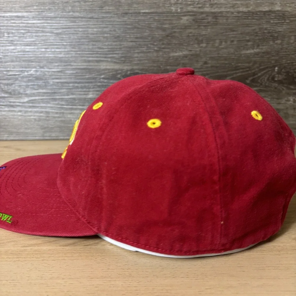 USC Trojans Hat Cap Strap Back Red Yellow NCAA Football Orange Bowl Mens 2005
